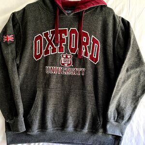 Oxford University Hoodie Official Merchandise Gray Size Large College Apparel
